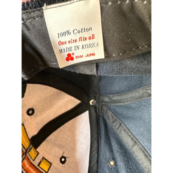 Vintage SAM JUNG HO Tournament Skis Corduroy Black Hat - Picture 8 of 13